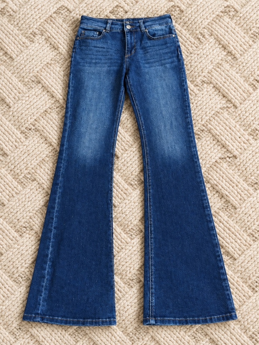 KanCan Y2K Vintage Sz 9/28 High-Rise Flared Women’s Jeans - Dark Blue Wash - Picture 2 of 12